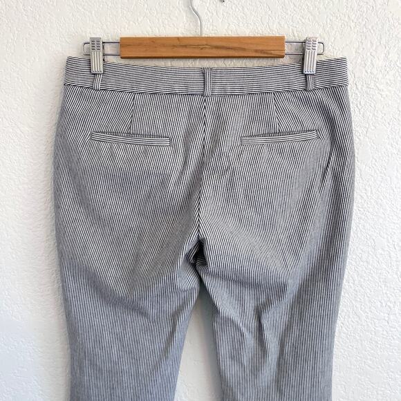 Banana Republic Sloan Trouser Navy White Stripe Stretch Pants Nautical Casual 6 - Picture 5 of 8